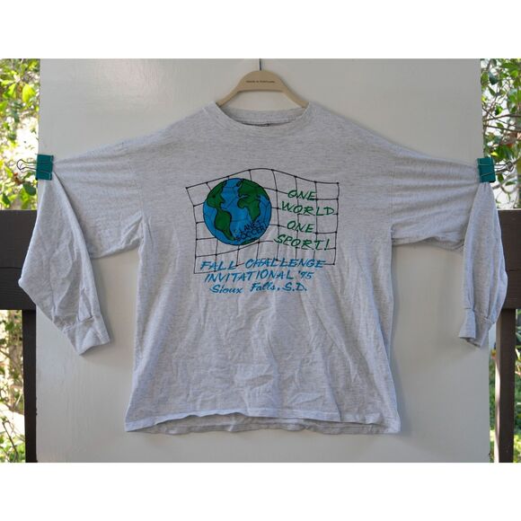 Vintage 1995 Planet Soccer Pepsi Shirt Single Stitch Men's Gray T-Shirt Size L‎